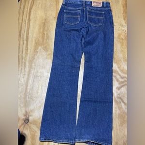 Express jeans women 5/6 precision fit blue flare n7